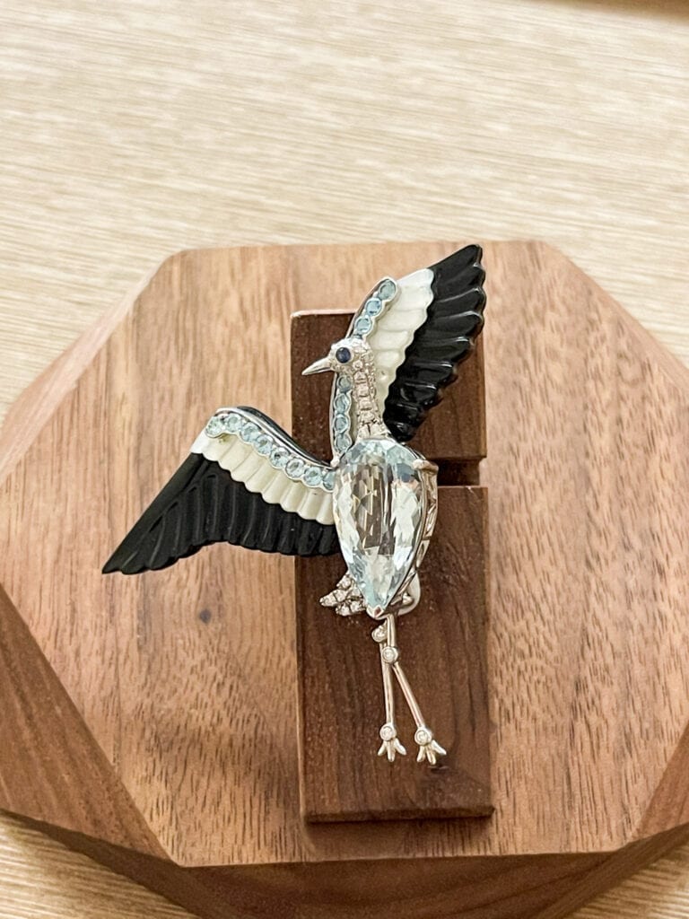 bird diamond brooch